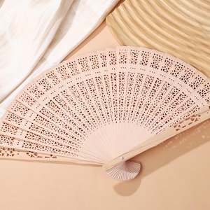 10, 20, 30 Bulk Sandalwood Wedding Hand Fan Handheld for Wedding Ceremony Guests Rustic Boho Wedding, Favor Bridal Party Bridesmaid Gift