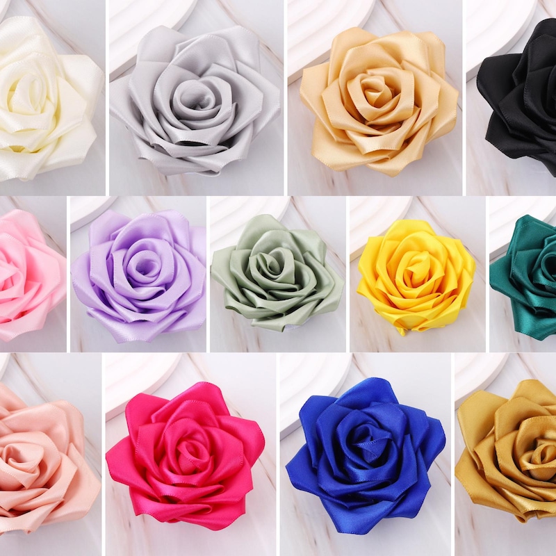 Satin Roses - Etsy