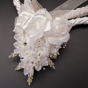 Ivory Wedding Lasso - Silk Rose Flower Wedding Lasso - Lazo para Boda - Lazo de Boda - Traditional Wedding Lasso - Catholic Wedding Lasso