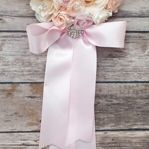 Mommy to Be Corsage - Princess Baby Girl Silk Flower Pin - Ribbon ...