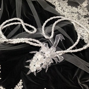 White Wedding Lasso - Traditional White Wedding Lasso Satin Rope - Catholic Wedding Lasso - Lazo para Boda - Lazo de Boda