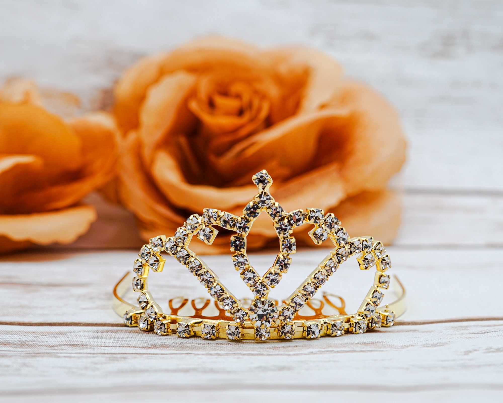 Golden Metal CROWNS Royal Headdress Gold Crown Tiara King Queen