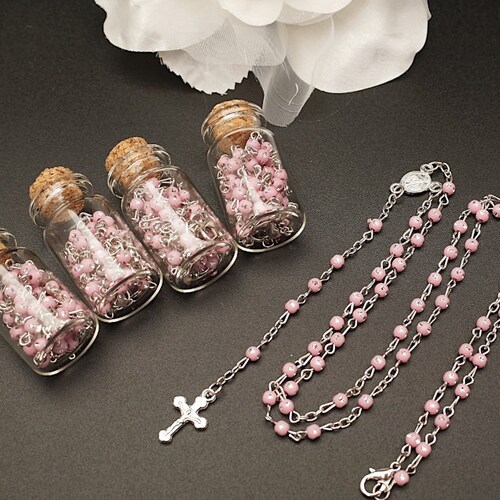 12PC Baptism Favors for Boy / Girl Glass Bottle Full Size Etsy