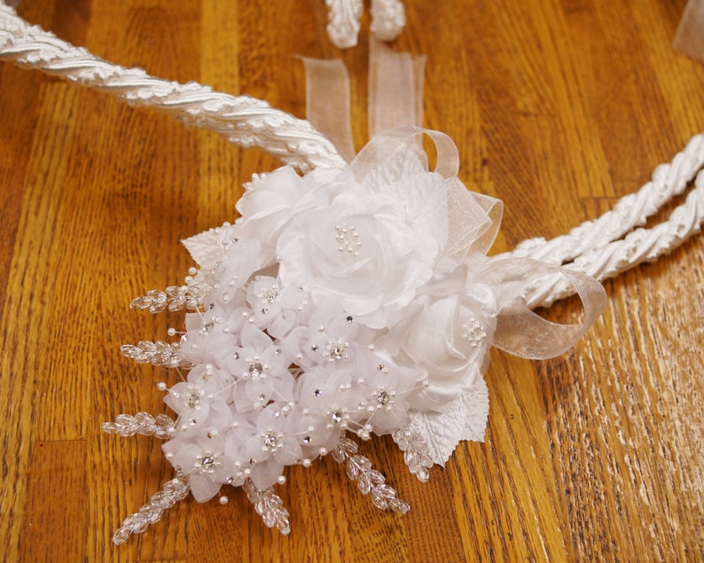 White Wedding Lasso Whiter Flower Wedding Lazo De Boda Etsy