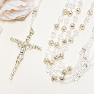 38&quot; Gold Wedding Lasso Rosary - Crystal Wedding Lazo de Boda - Handmade Wedding Lasso- Lasso de Bodas Crystals Beads