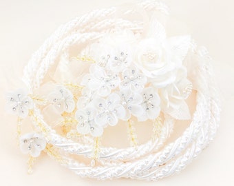 Ivory Wedding Lasso - Wedding Lasso Rope - Wedding Lasso Rosary - Lazo de Boda - Wedding Lasso Flower for Wedding - Wedding Lasso Pearl