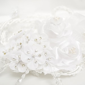 White Wedding Lasso - Silk Flower Wedding Lasso - Lazo para Boda - Lazo de Boda - Traditional Wedding Lasso - Catholic Wedding Lasso