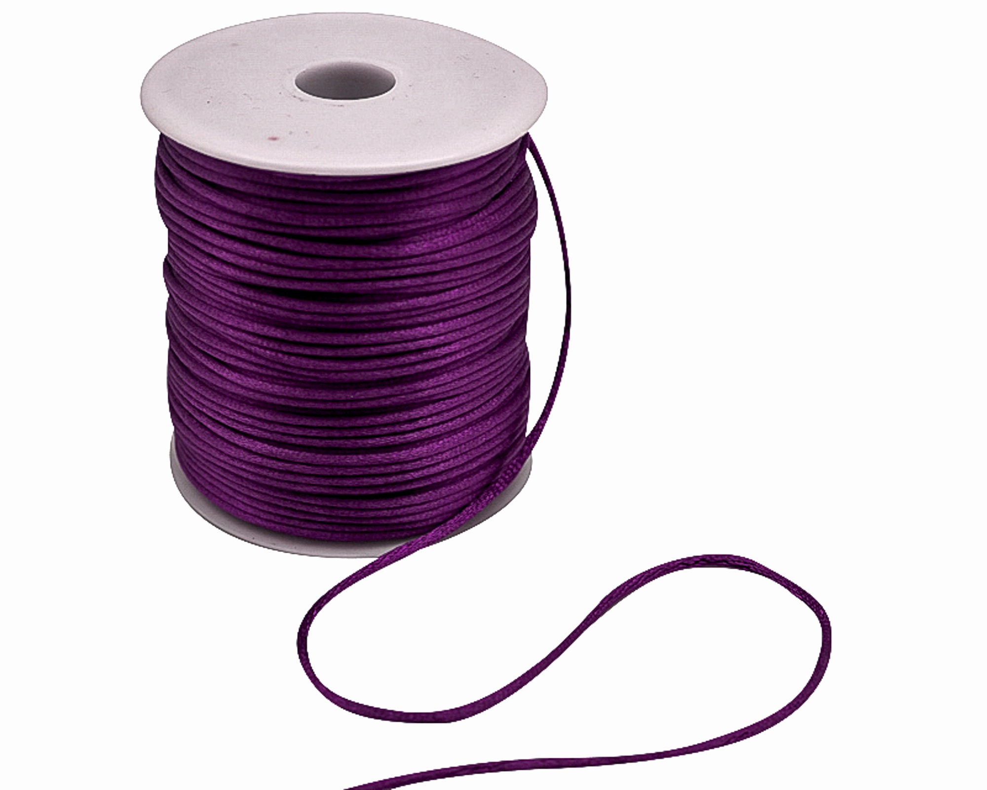 Simplicity Rattail Trim 2mm X 100 Yard Rattail Satin Polyester Trim Beading Cord Jewelry Making ...