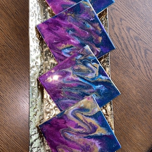 Resin coasters set of 4 - great and unique gift idea for any occasion.