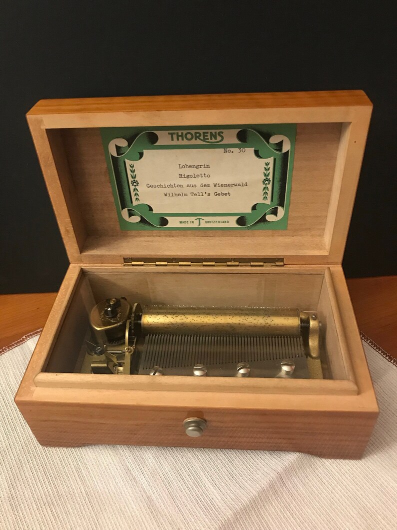 Vintage Thorens Music Box 30 50 Keys/Four Tunes Made in Etsy