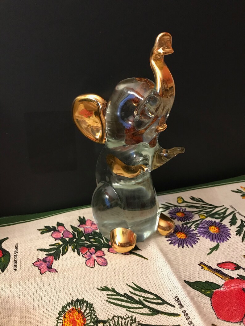 Vintage Murano Glass Elephant Figurine/paper Weight Hand Etsy