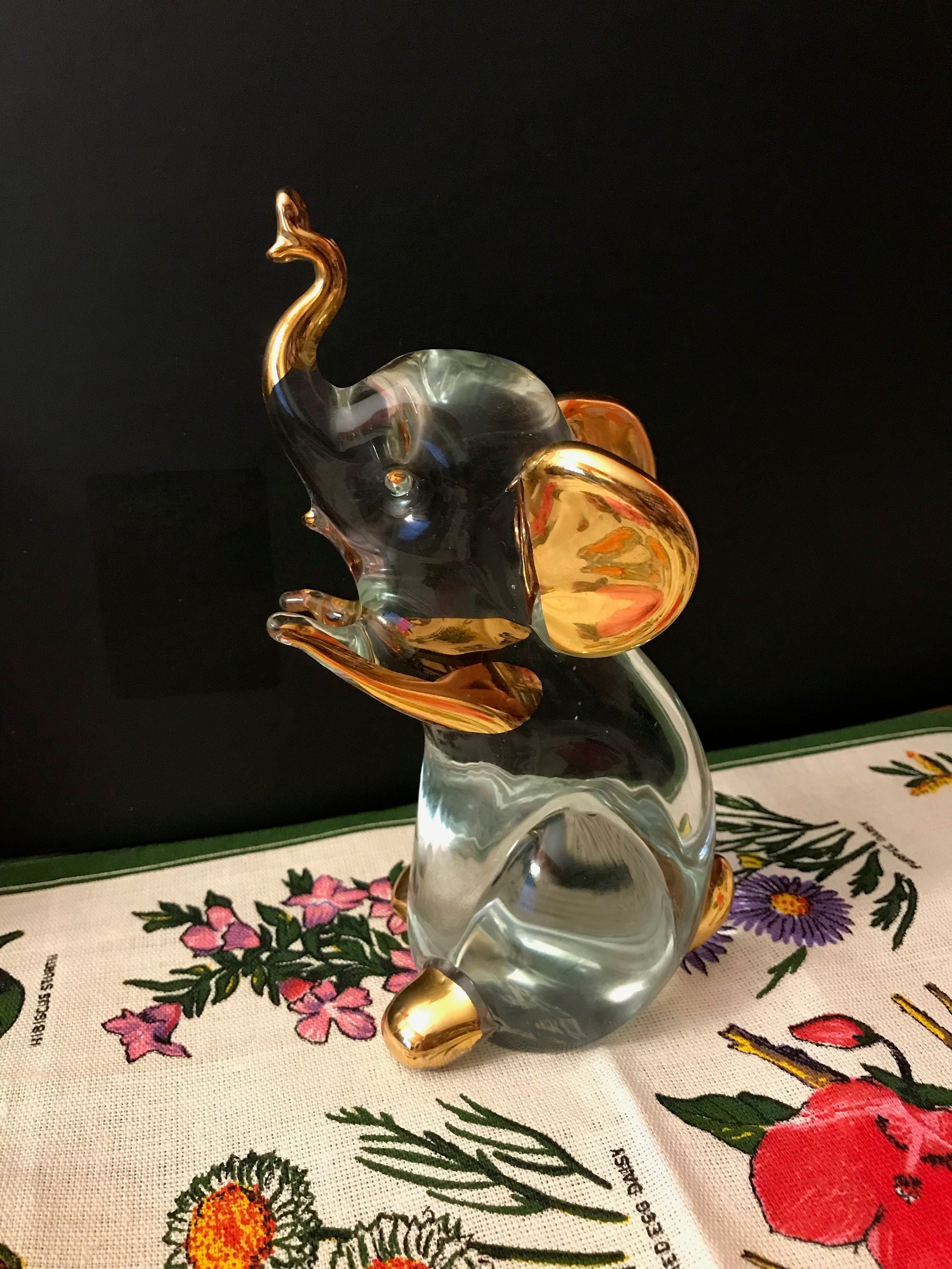 Vintage Murano Glass Elephant Figurine/paper Weight Hand Etsy