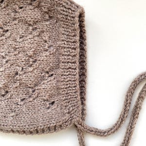 Soft baby bonnet/ cozy winter hat for baby/ toddler bonnet/ wool bonnet knitted/ vintage style baby bonnet/ knitted hat/ classic bonnet
