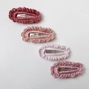 Handmade Crochet Snap Clip: Boho Baby Hair Accessory