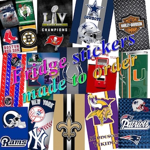 Fridge Vinyl Sticker Made to Order/Refrigerator Wrap Vinyl/Man Cave Fridge Wrap/Personalized Gift/Refrigerator Magnetic Wraps/Magnetic Vinyl