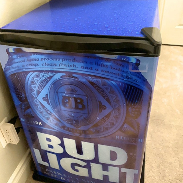 Fridge Vinyl Sticker MiniFridge Vinyl Sticker Bud Light Etsy