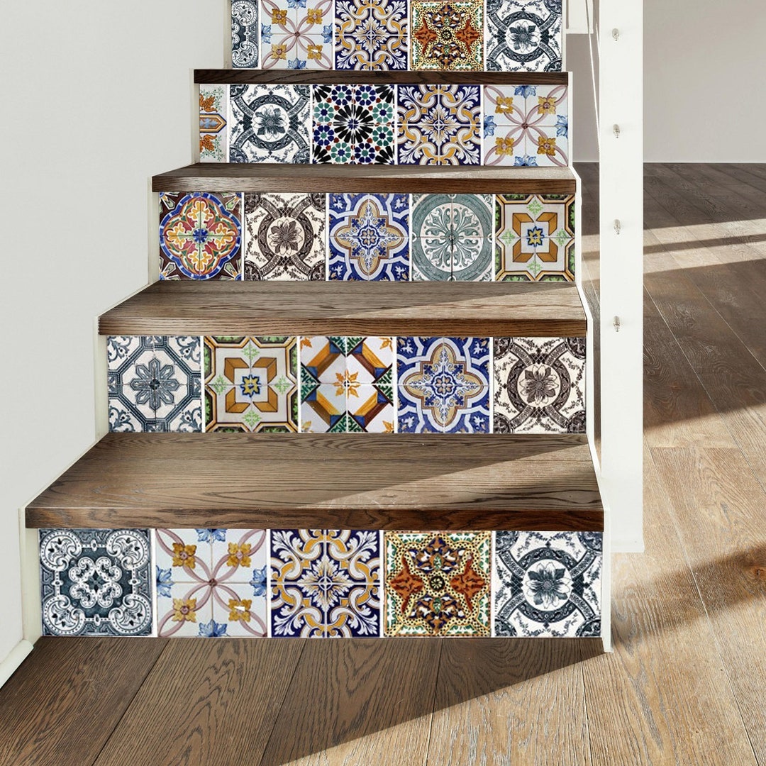 Stair Riser Decals /vinyl Stickers Traditional Portuguese Moroccan ...