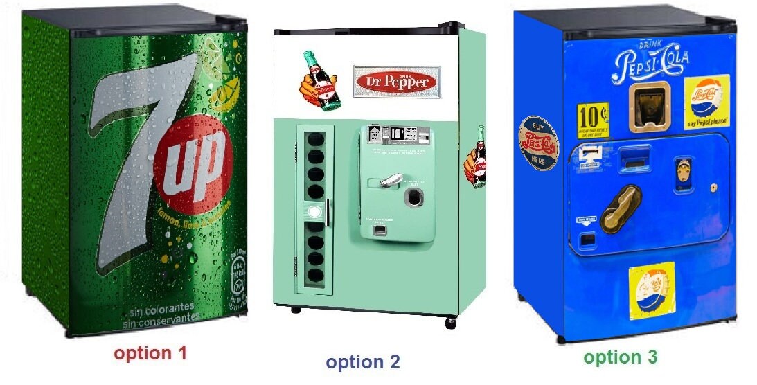 MiniFridge Vinyl Sticker 7UPDr. PepperPepsiCola Etsy