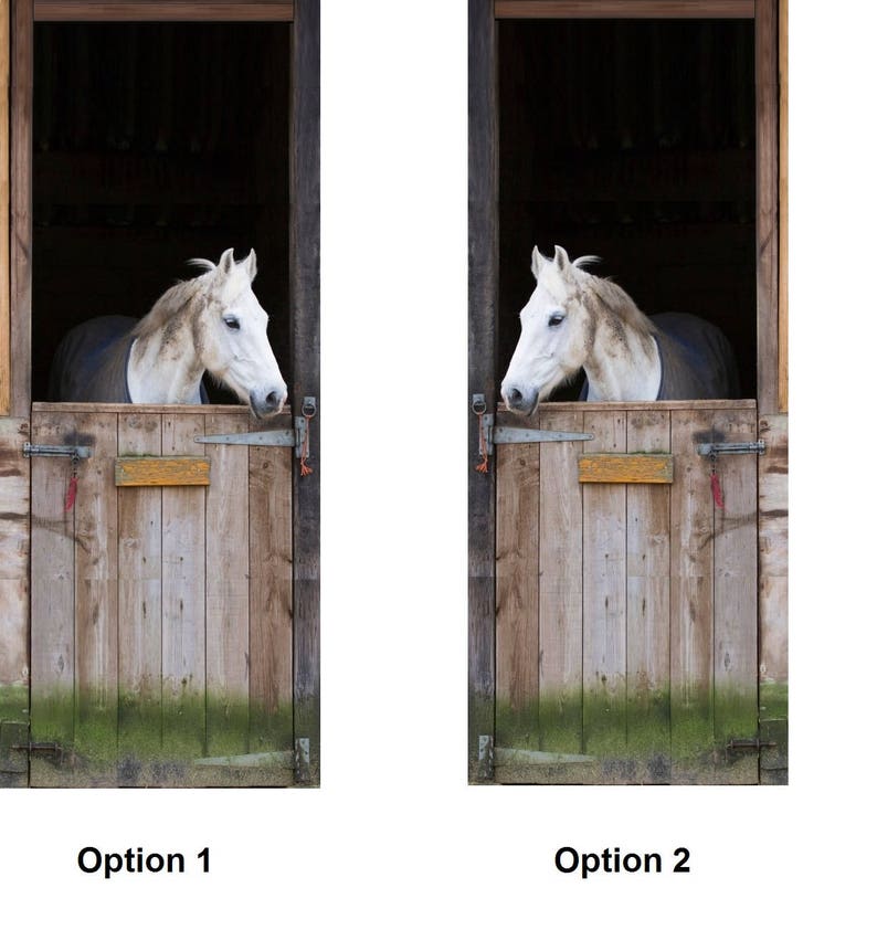 door wall sticker horse in the stall-1 /self-adhesive vinyl | etsy