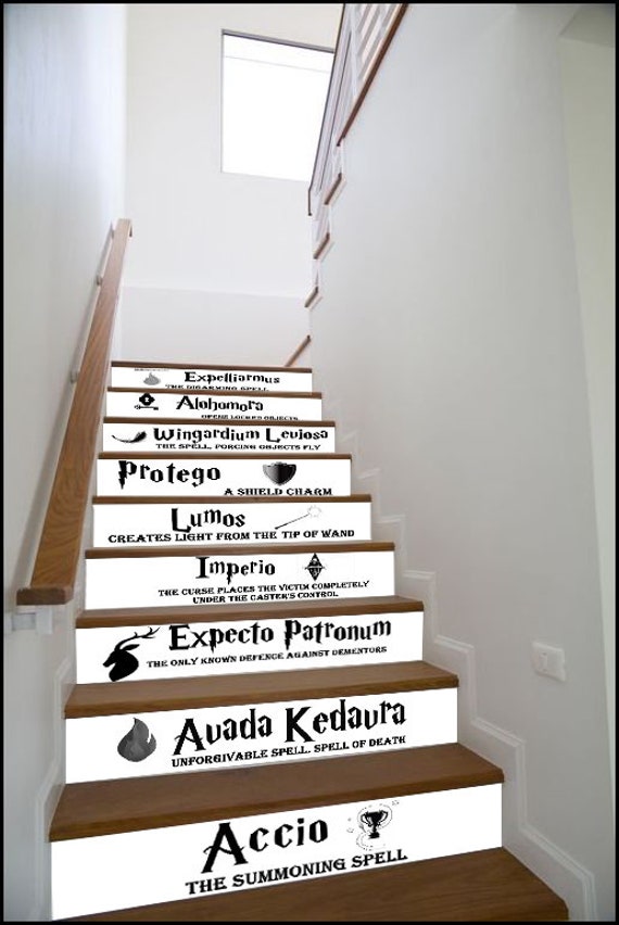 Autocollants pour les escaliers meilleur Harry Potter inspiré Etsy