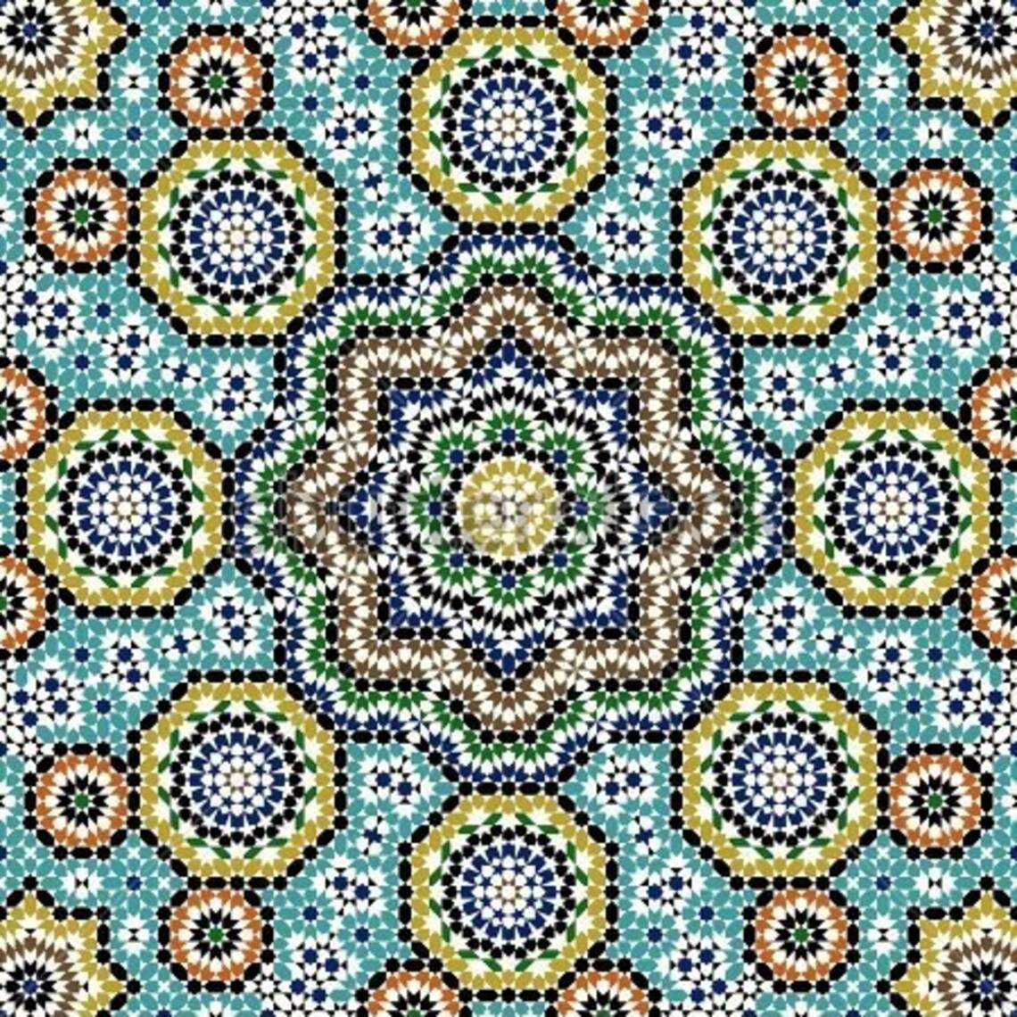 Laminated Vinyl Stickers mosaic Tile in Traditional Moroccan Etsy