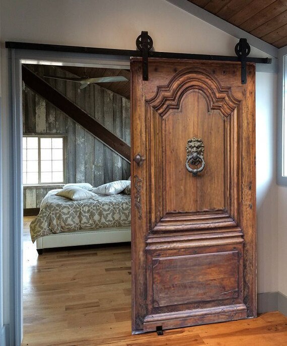 Door Wall Sticker Old Wood Door With Ancient Knocker Etsy