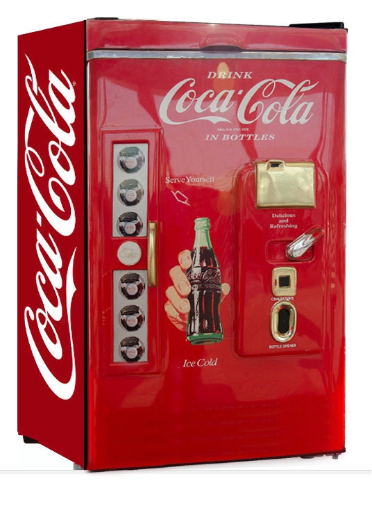 MiniFridge Vinyl Sticker Coca Cola / SelfAdhesive Etsy