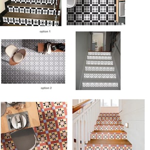 Stair Riser Decals/Tile stickers Bristol/ Stair Stickers / Tiles for Kitchen/ Bathroom Backsplash/ Flooring Sticker/Peel & Stick Floor Tile