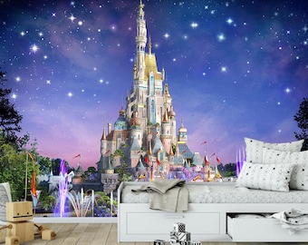 Stickers Muraux Conte De Fées – Princesse, Château, Fée – Autocollants Décoration Murale