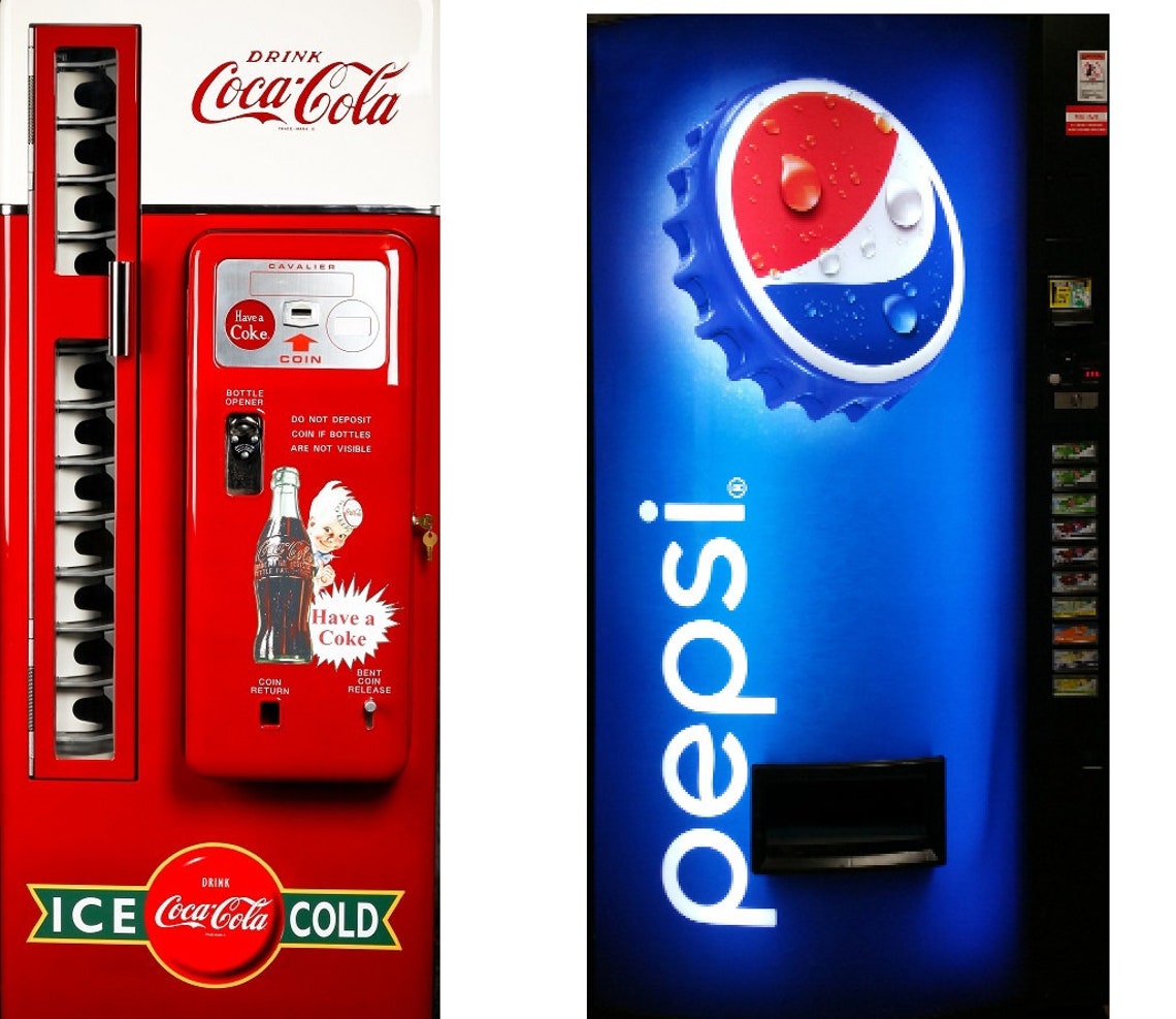 Fridge Vinyl Sticker coca Cola and pepsi / Selfadhesive Etsy