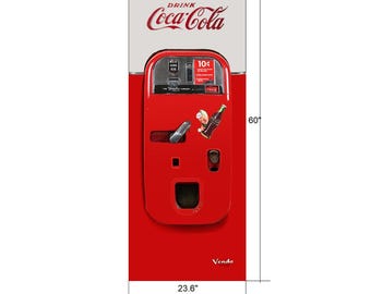 ヴィンテージコカコーラ自動販売機冷蔵庫ラップ、レトロ冷蔵庫ラップ