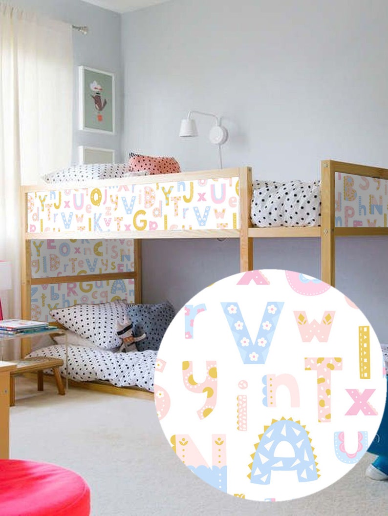 Decals for Kura Bed Ikea Alphabet / Furniture Decals/ Etsy