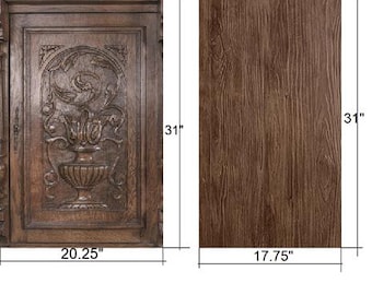 SALE - 40!!! Mini-Fridge Vinyl Stickers Old Wooden Door / Self-Adhesive Vinyl Refrigerator Decal / Fridge Wraps / Refrigerator Wrap