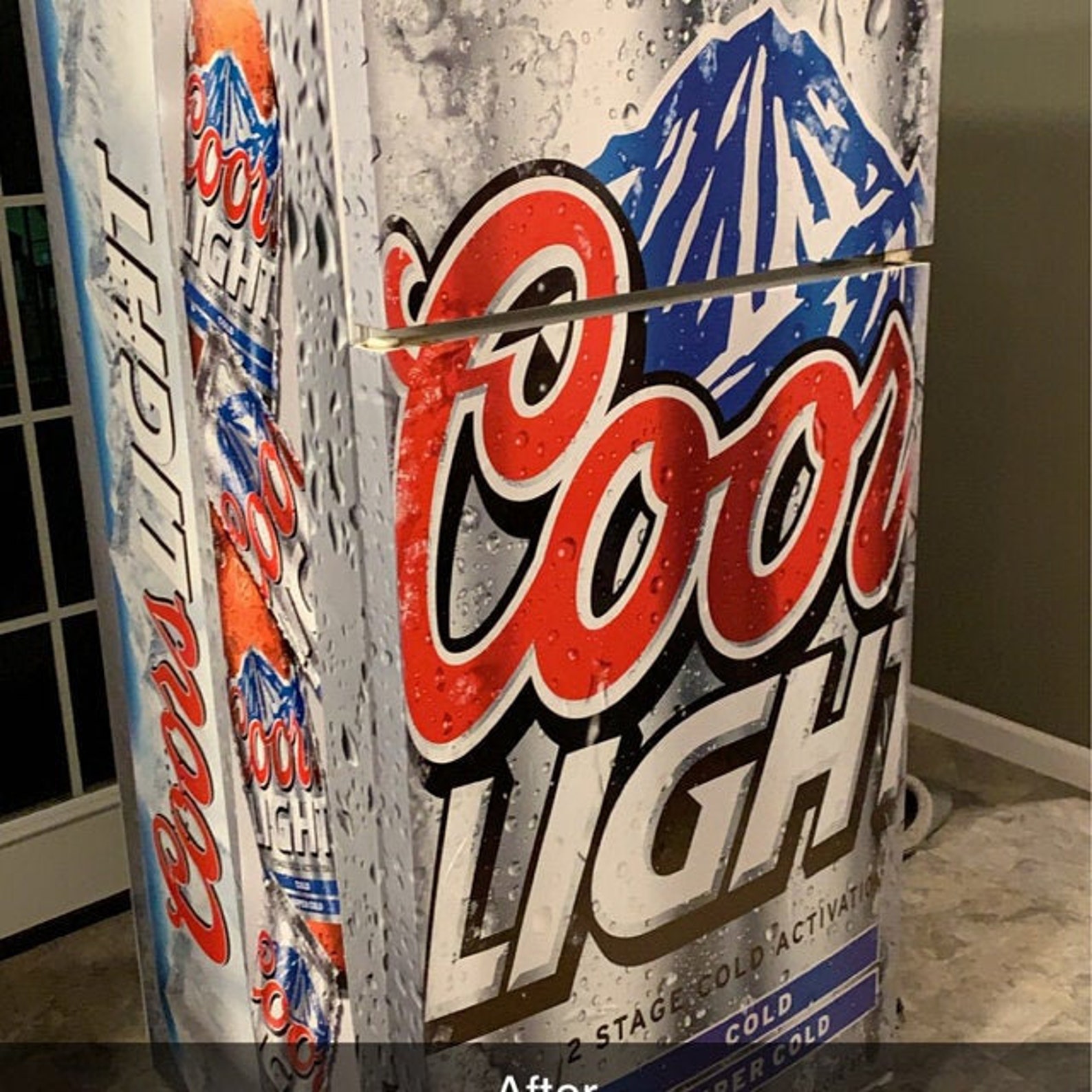 Fridge Vinyl Sticker Coors Light / SelfAdhesive Vinyl Etsy