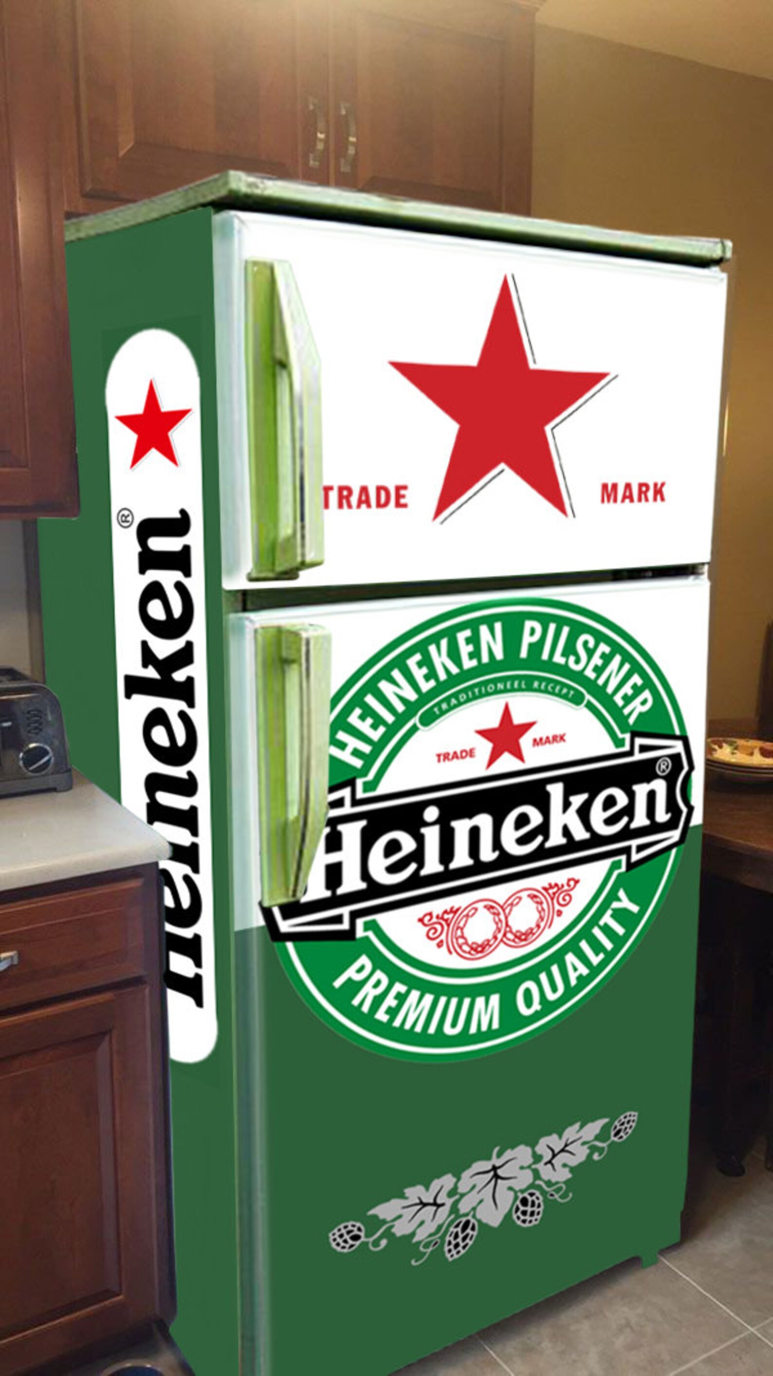 Fridge Vinyl Sticker Heineken / SelfAdhesive Vinyl Etsy