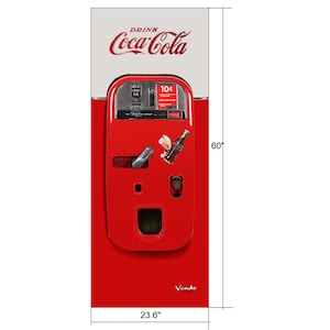 Fridge Magnetic Cover Vending Machine Vendo 44/ 23.6&quot;x60&quot;/ Fridge Magnet Cover Vendo 44 Coke Machine / Man Cave Refrigerator Magnetic Cover