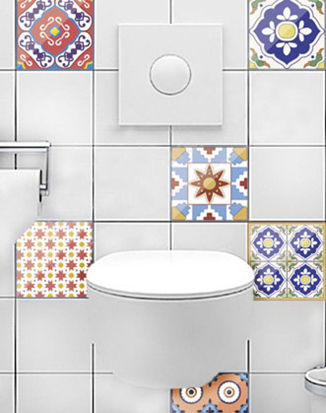 Vinyl Stickers Tiles Ceramics / Set 12/ 24/ 36 pcs Etsy