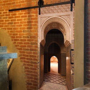 Door Wall Sticker Arch in the Old Moroccan Town / Moroccan Arch Wall Decal / Moroccan Door Decal / Oriental Door Decal / Peel & Stick Vinyl