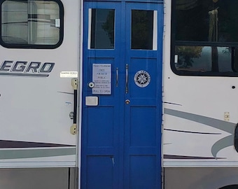 Tardis Door Decal /Policebox Decal/Tardis Door Wrap/ Tardis Door Cover / Doctor Who Tardis Door Wrap / Door Mural Peel and Stick Tardis