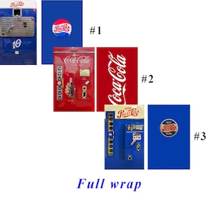 Magnetic Vinyl Cover *Pepsi*Coca Cola* / Magnetic Garage Refrigerator / Magnetic Refrigerator Dishwasher Cover / Magnetic Fridge Door Cover