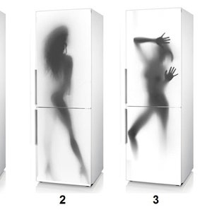 Fridge Vinyl Sticker *Woman Silhouette*/ Self-Adhesive Vinyl Refrigerator Decal / Fridge Wraps / Refrigerator Wrap