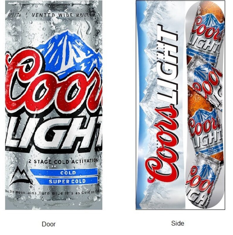 Fridge Vinyl Sticker Coors Light / SelfAdhesive Vinyl Etsy