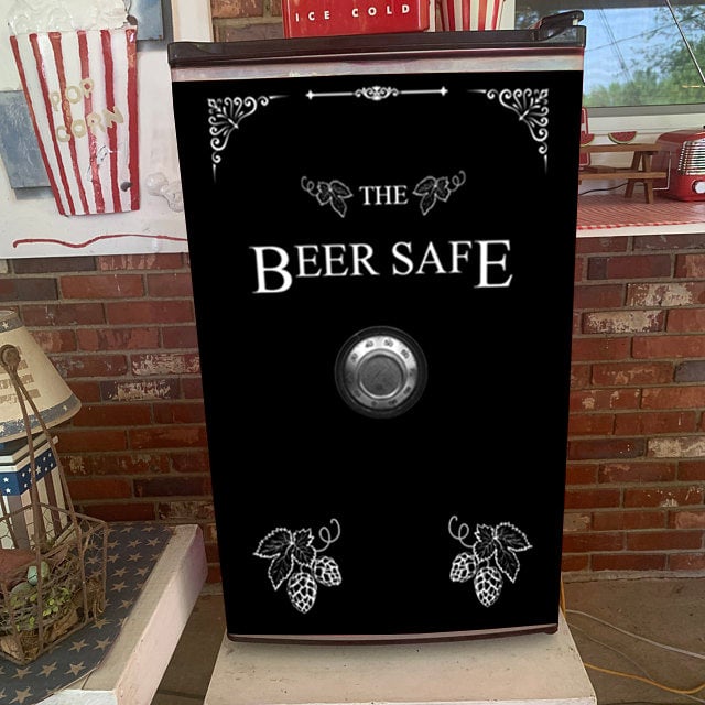Kühlschrank Aufkleber Mini-Kühlschrank Aufkleber Beer Safe / Beer Safe  Fridge Wrap / Man Cave Fridge Wrap / Kühlschrank Wraps - .de