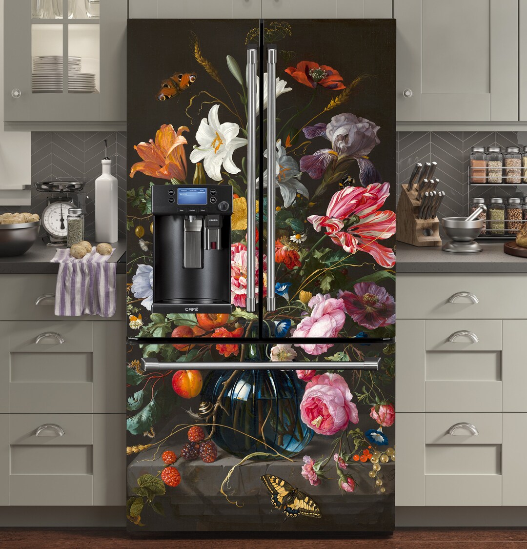 Fridge Wrap Still Life Gallery 6/flowers/ Floral Fridge Decal/ Peel