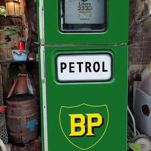 Vintage BP Fuel Pump Refrigerator Wrap /retro Gas Pump Fridge Wrap ...