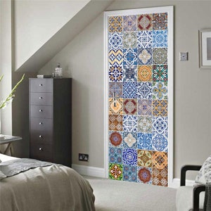 Stair Riser Decals /Vinyl Stickers Traditional Portuguese Morocco Tiles / Peel and Stick Backsplash Kitchen / Removable Peel and Stick Tile