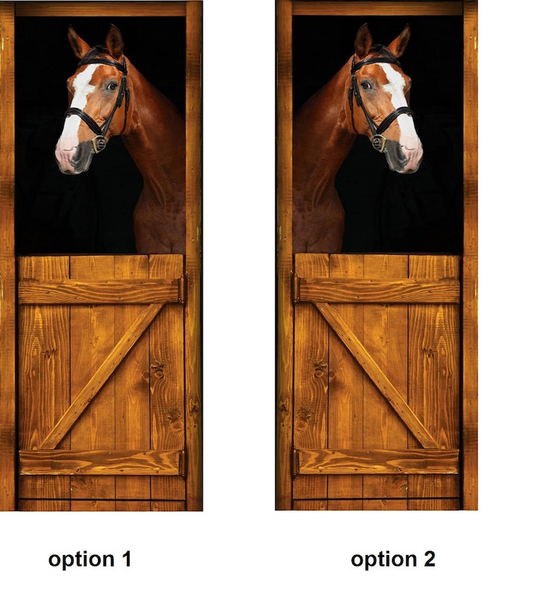 door wall sticker horse in the stall-2 /self-adhesive vinyl | etsy
