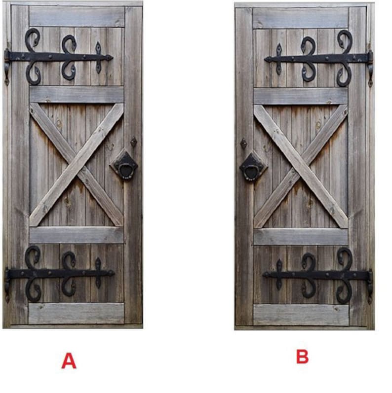 Door Wall Sticker Barn Door / Selfadhesive Vinyl Decal Poster Etsy