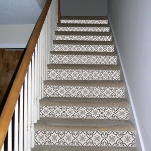 Stair Riser Stickers Vintage/ Stairway Decoration Adhesive Stair Riser Panel/ Retro Decal for Stairs/ Staircase Décor/ Stickers for stairs
