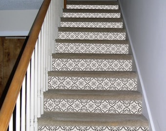 Autocollants de contremarche d’escalier vintage/ Décoration d’escalier Panneau adhésif de contremarche d’escalier/ Décalcomanie rétro pour escaliers/ Décor d’escalier/ Autocollants pour escaliers